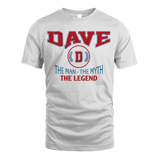 The Man The Myth The Legend Jet Style Shirt DAVE M1-9