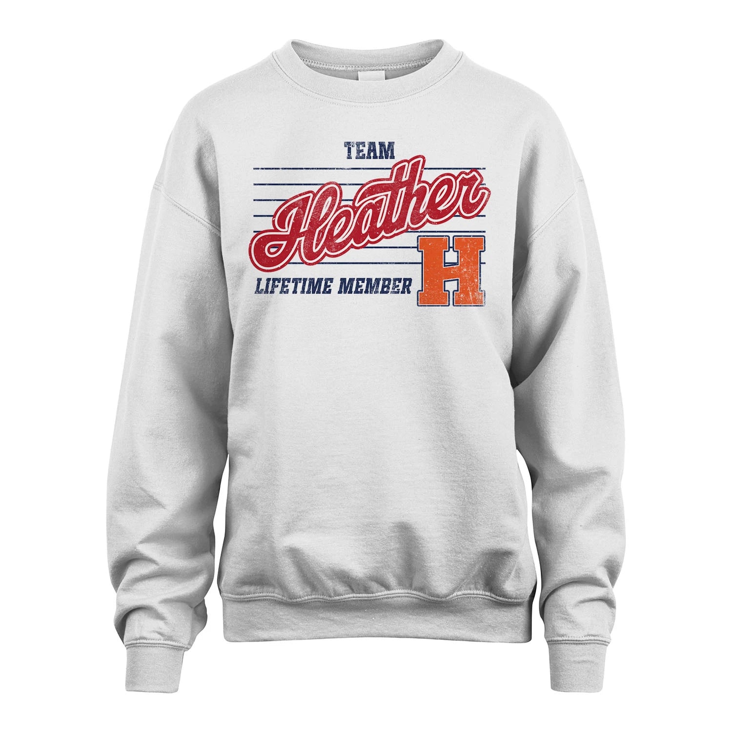 Team Your Name Lifetime Member Vintage Shirt HEATHER M1-24