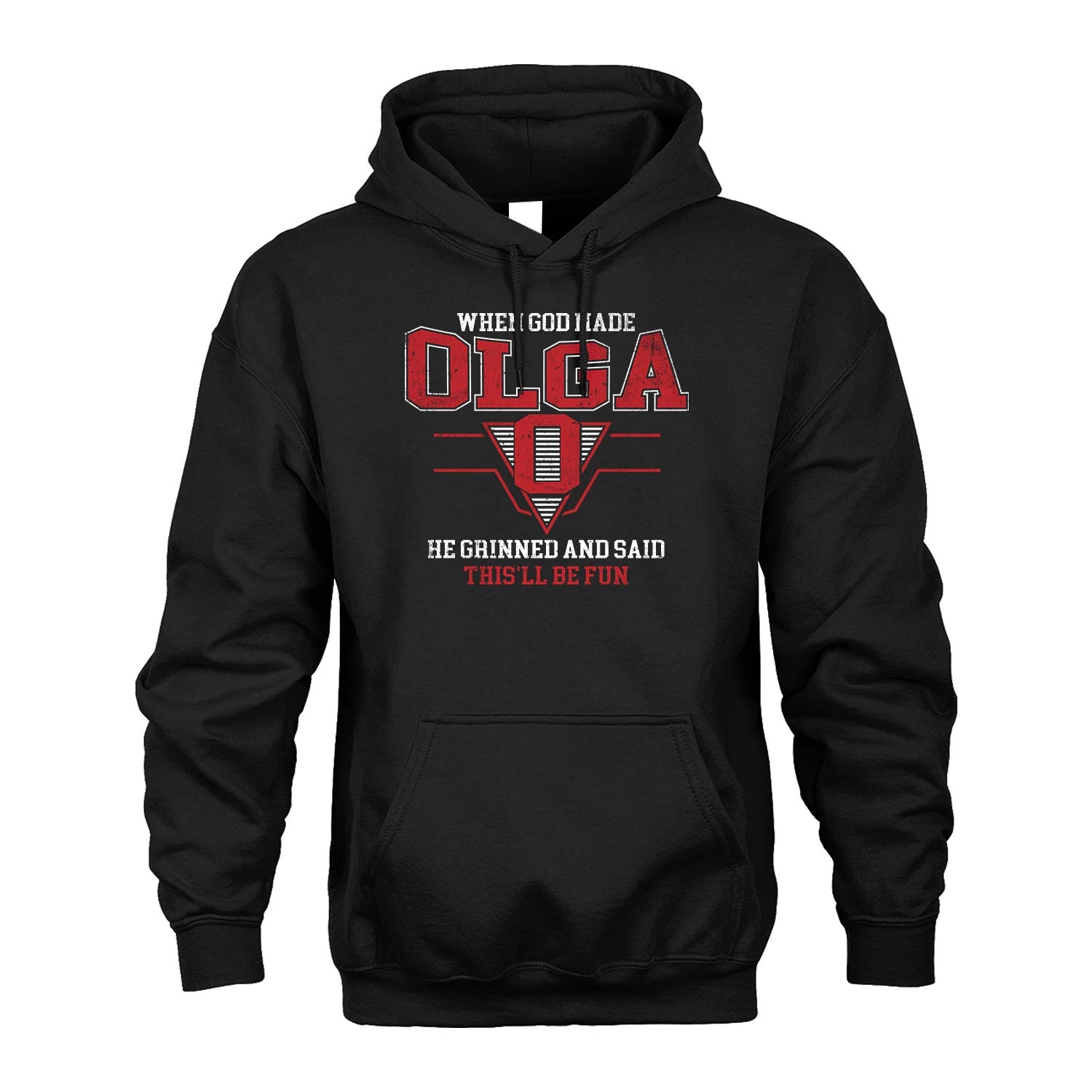 When God Made Your Name He Grinned And Said This'll Be Fun Baseball Shirt OLGA M1-29