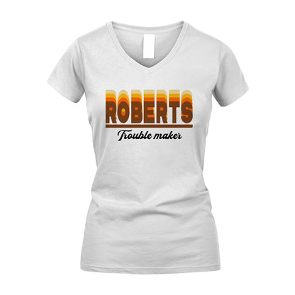 Your Name Trouble Maker Funny Shirt ROBERTS M1-34
