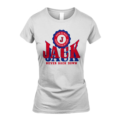 Your Name Never Back Down Shirt JACK M1-33