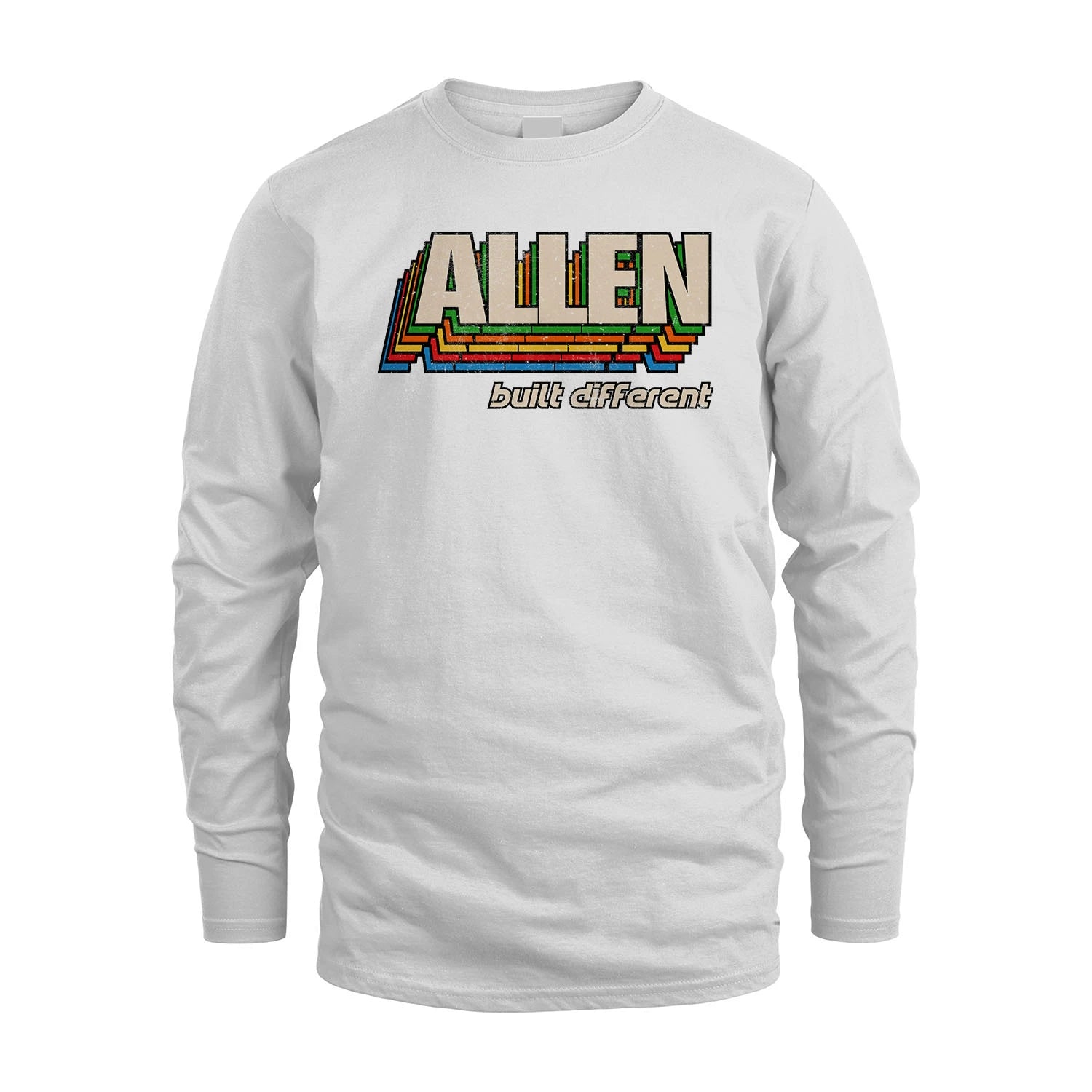 Your Name Built Different Retro Shirt ALLEN M1-26