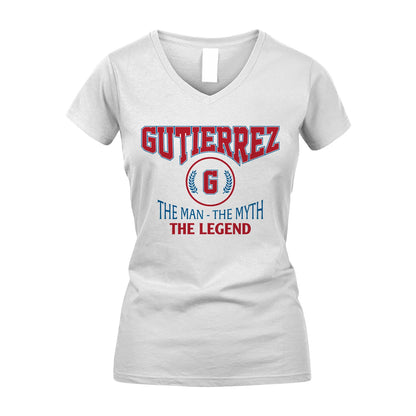 The Man The Myth The Legend Jet Style Shirt GUTIERREZ M1-9