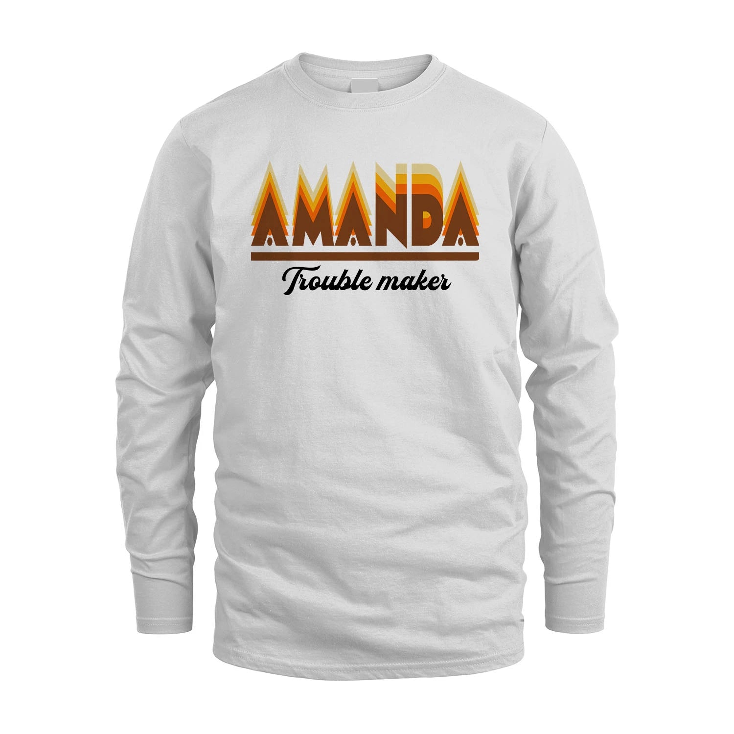 Your Name Trouble Maker Funny Shirt AMANDA M1-34