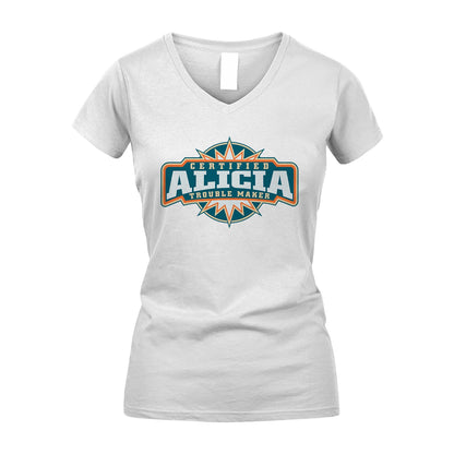 Certified Your Name Trouble Maker Shirt ALICIA M1-36