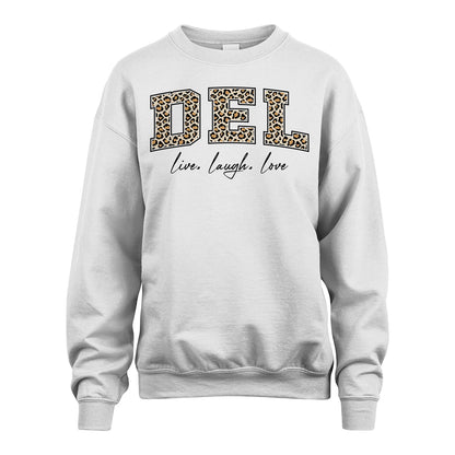Live Laugh Love Custom Name With Leopard Pattern Shirt DEL M1-13