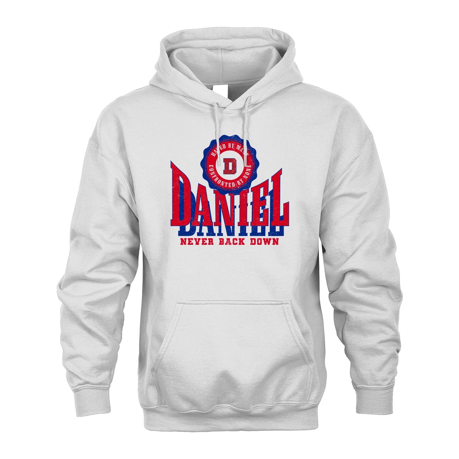 Your Name Never Back Down Shirt DANIEL M1-33