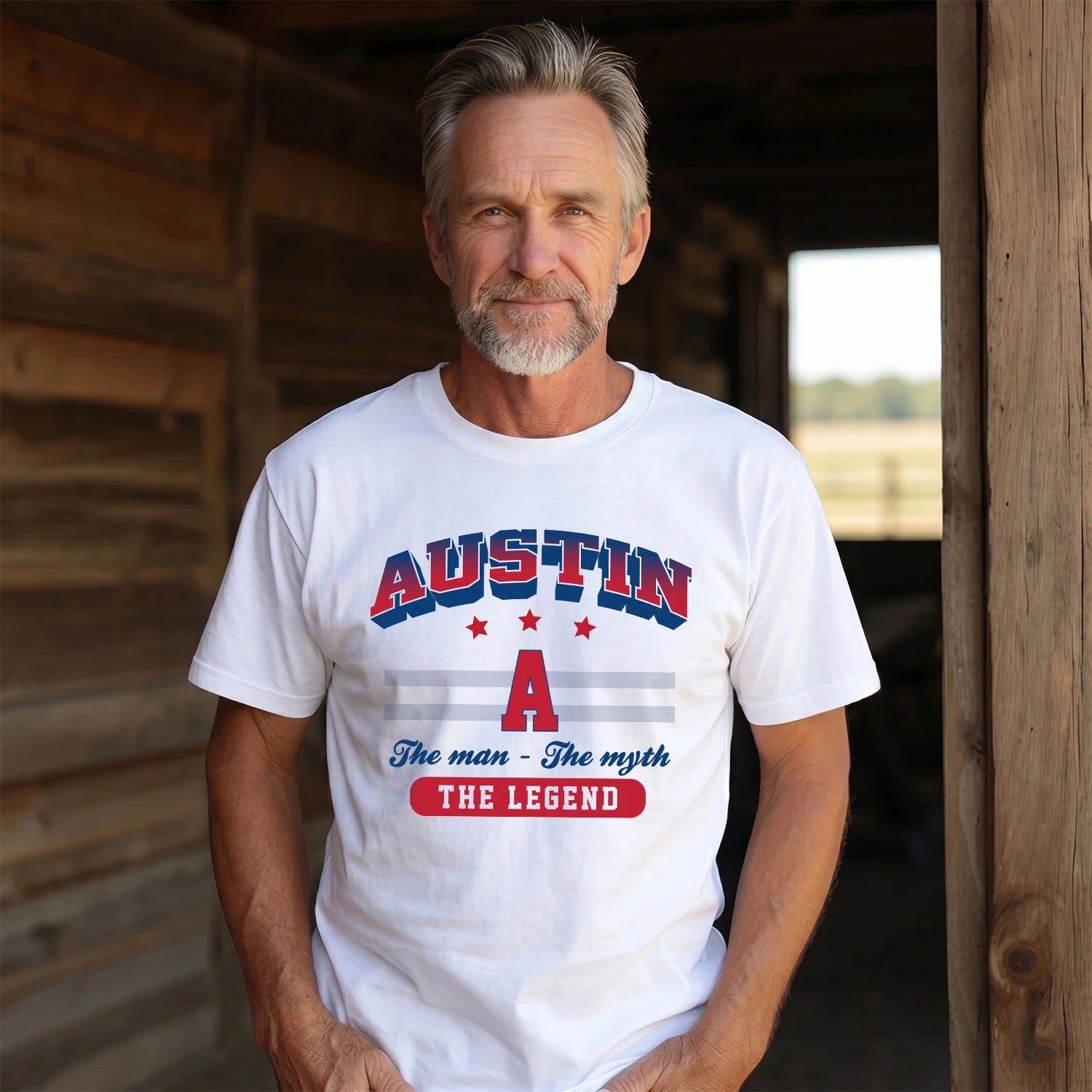 The Man The Myth The Legend With Your Name Shirt AUSTIN M1-35