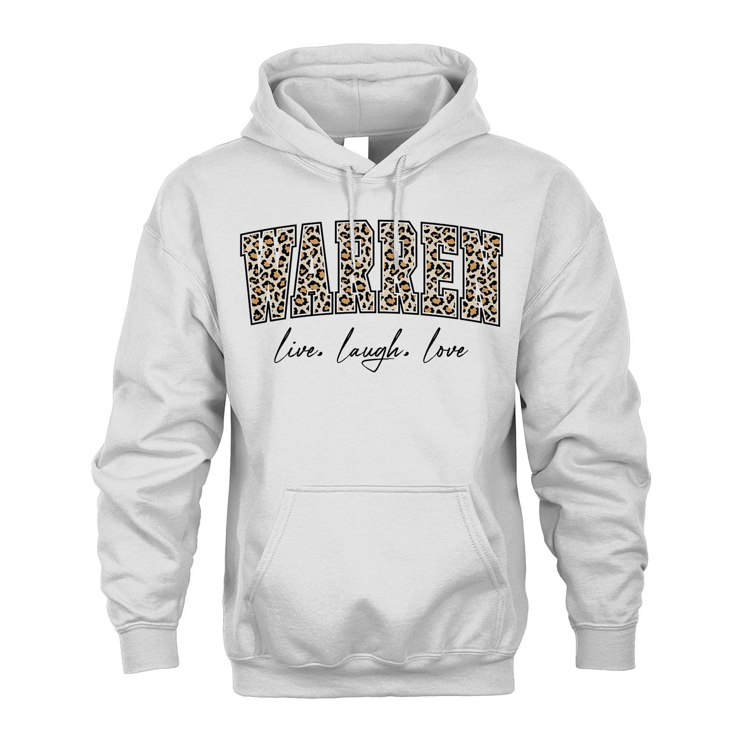 Live Laugh Love Custom Name With Leopard Pattern Shirt WARREN M1-13