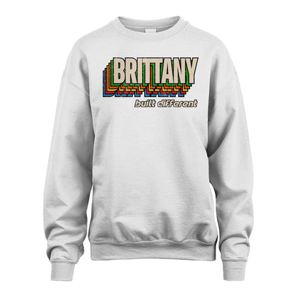 Your Name Built Different Retro Shirt BRITTANY M1-26