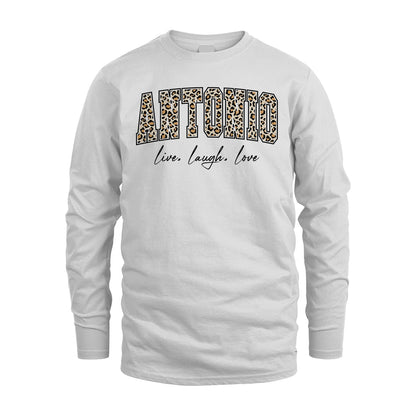 Live Laugh Love Custom Name With Leopard Pattern Shirt ANTONIO M1-13