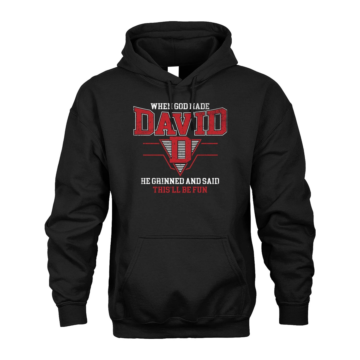 When God Made Your Name He Grinned And Said This'll Be Fun Baseball Shirt DAVID M1-29