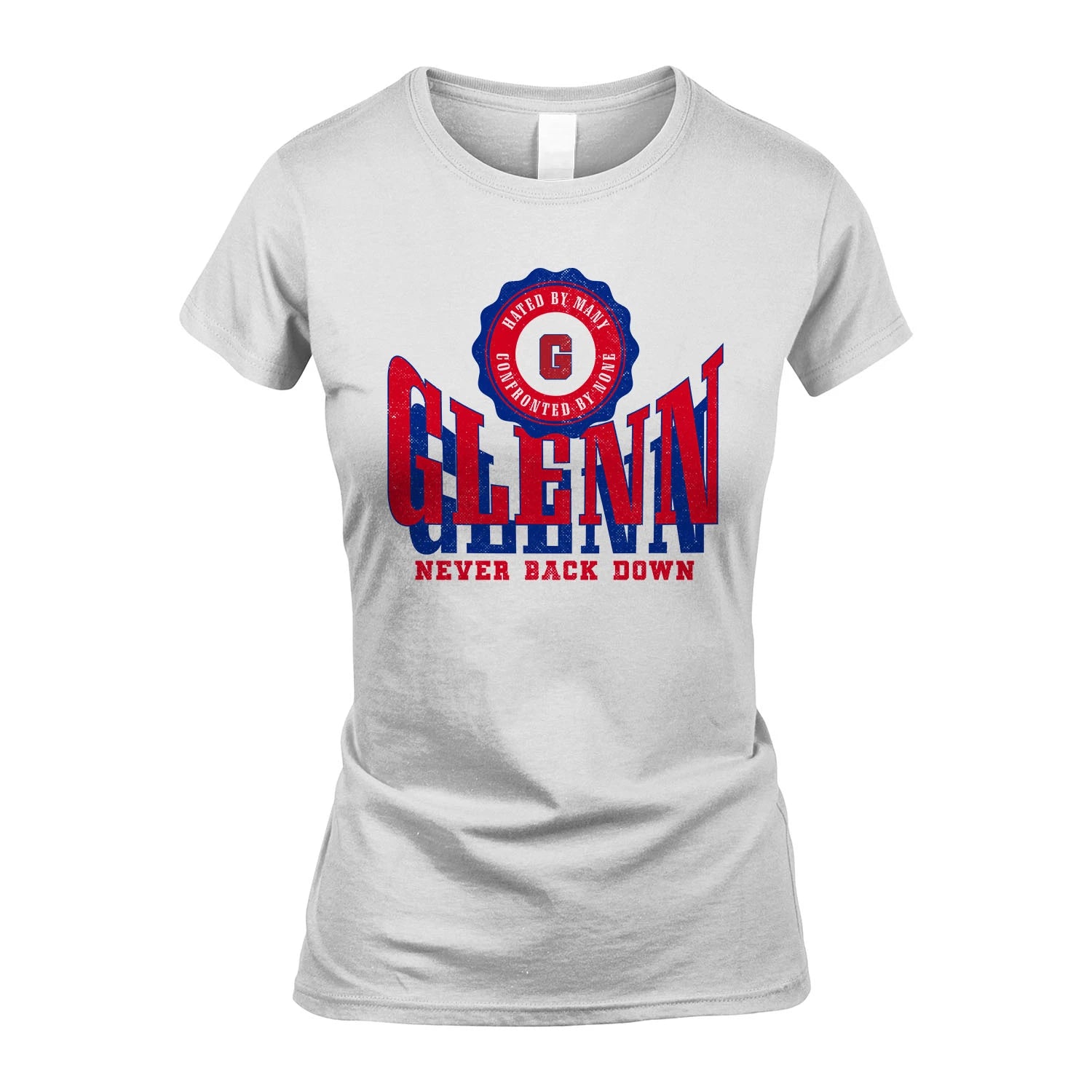 Your Name Never Back Down Shirt GLENN M1-33