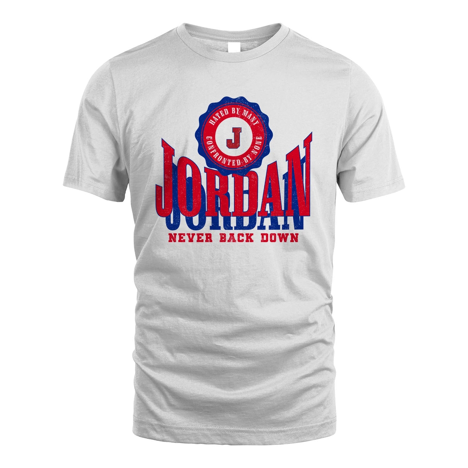 Your Name Never Back Down Shirt JORDAN M1-33