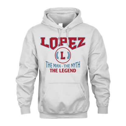 The Man The Myth The Legend Jet Style Shirt LOPEZ M1-9