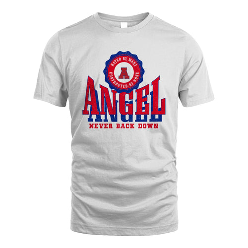 Your Name Never Back Down Shirt ANGEL M1-33