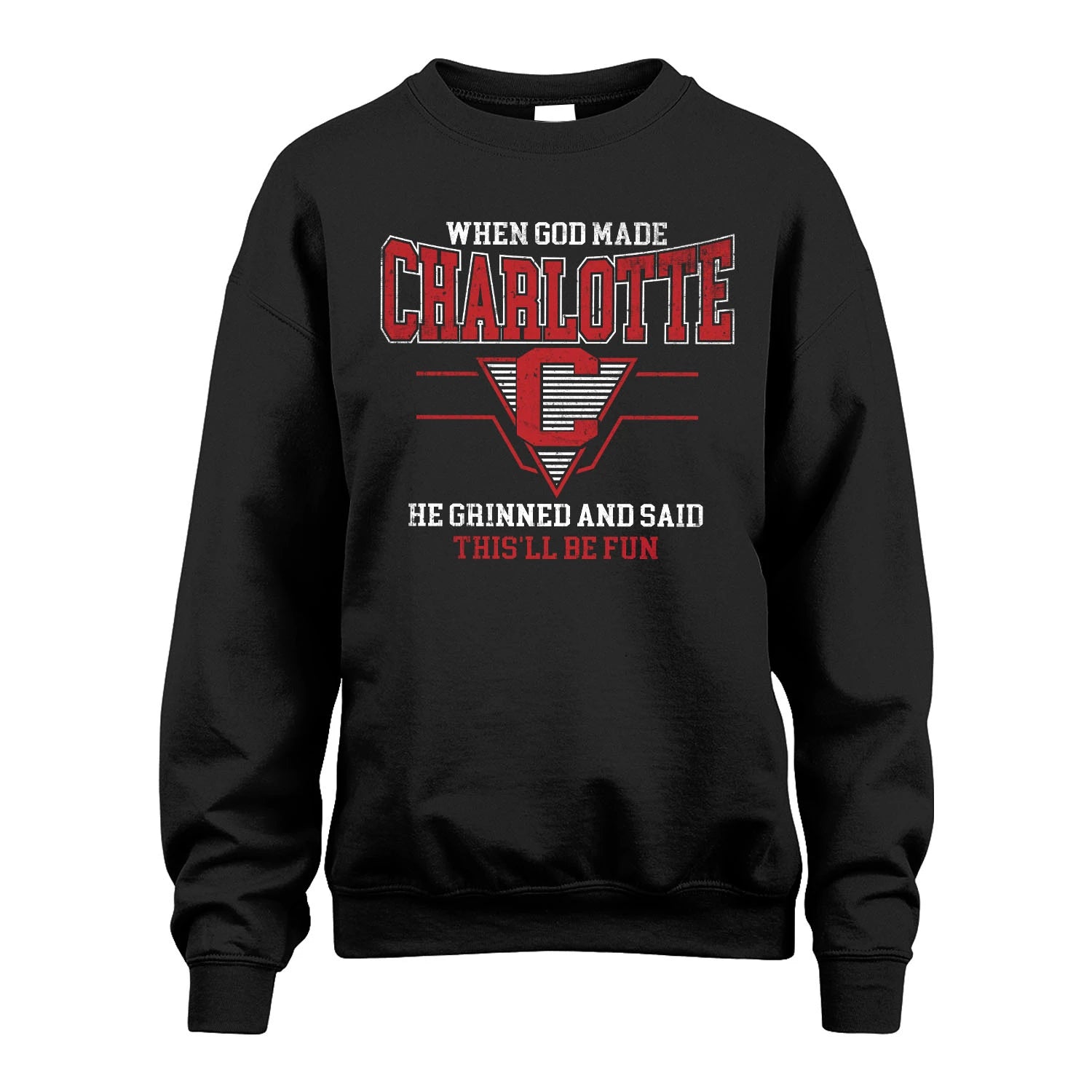 When God Made Your Name He Grinned And Said This'll Be Fun Baseball Shirt CHARLOTTE M1-29