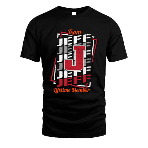 Team Your Name Lifetime Member Sporty Shirt JEFF M1-25