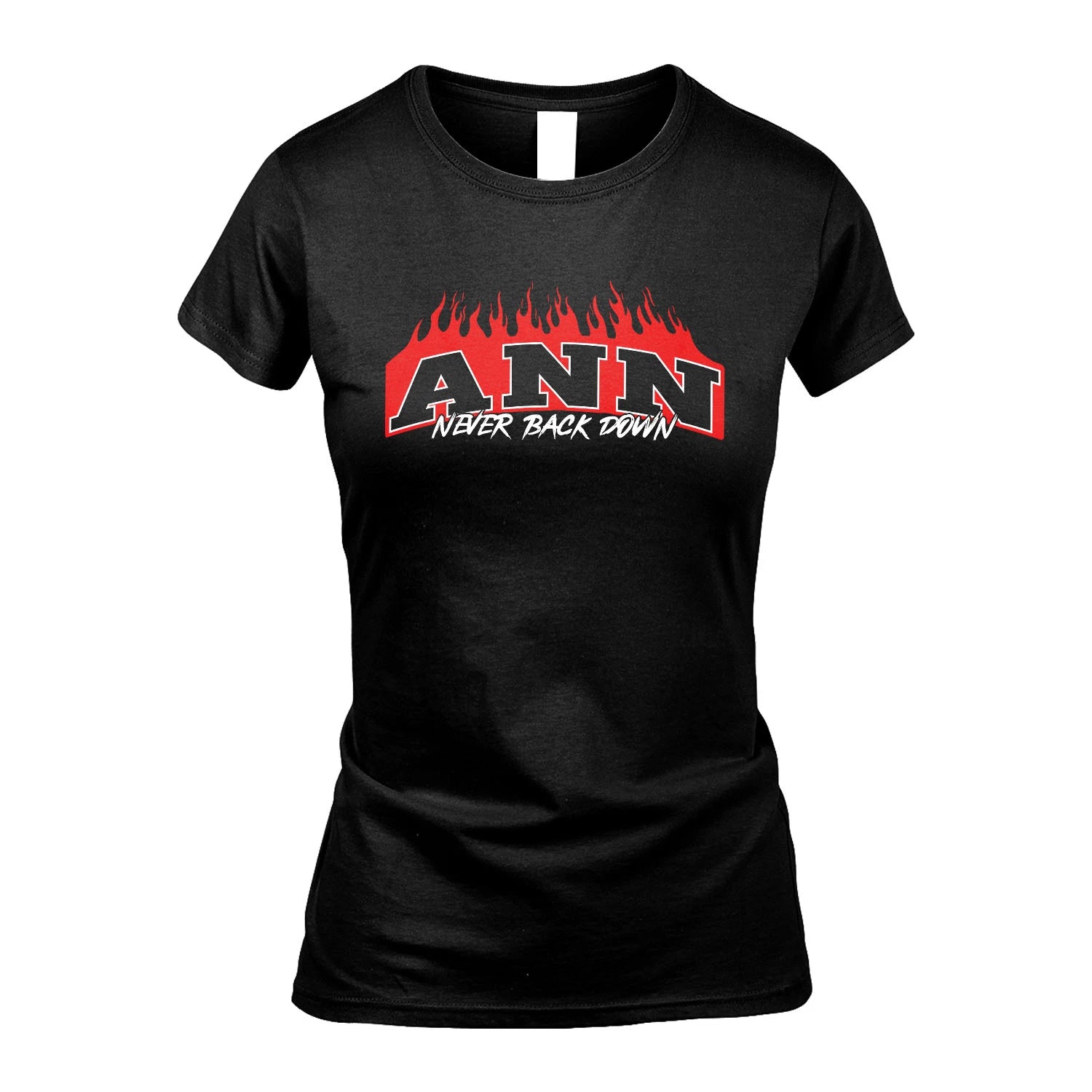 Never Back Down Your Name With Fire Shirt ANN M1-37