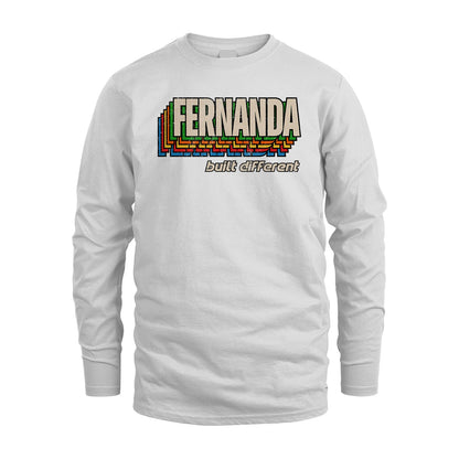 Your Name Built Different Retro Shirt FERNANDA M1-26