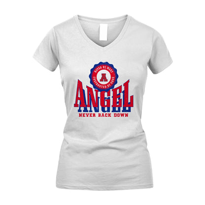 Your Name Never Back Down Shirt ANGEL M1-33