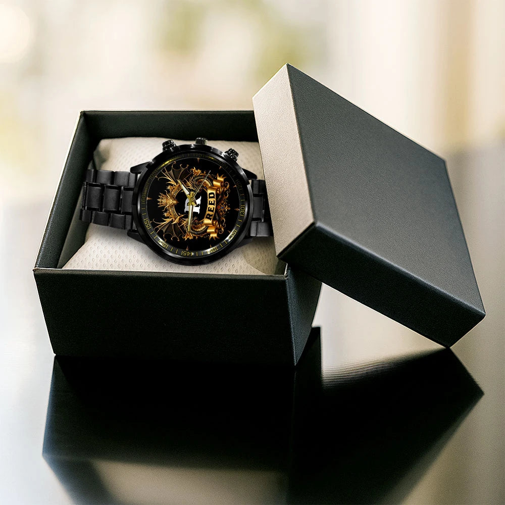 Personalized Name Golden Dragon Watch REED M1-W6