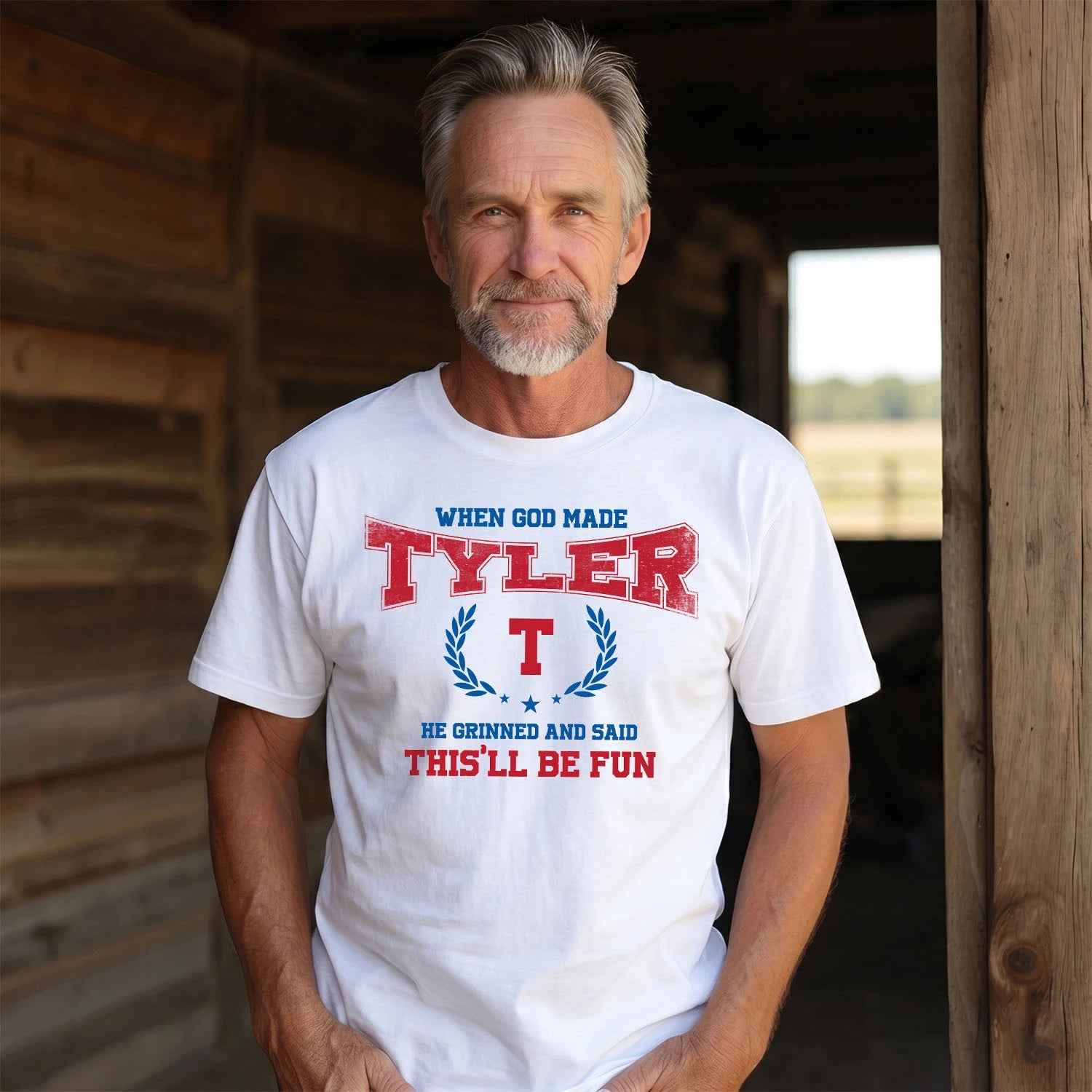 When God Made He Grinned And Said This'll Be Fun Shirt TYLER M1-12