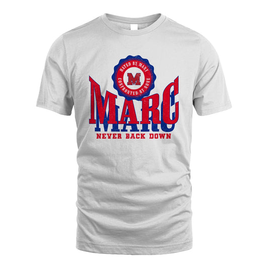 Your Name Never Back Down Shirt MARC M1-33