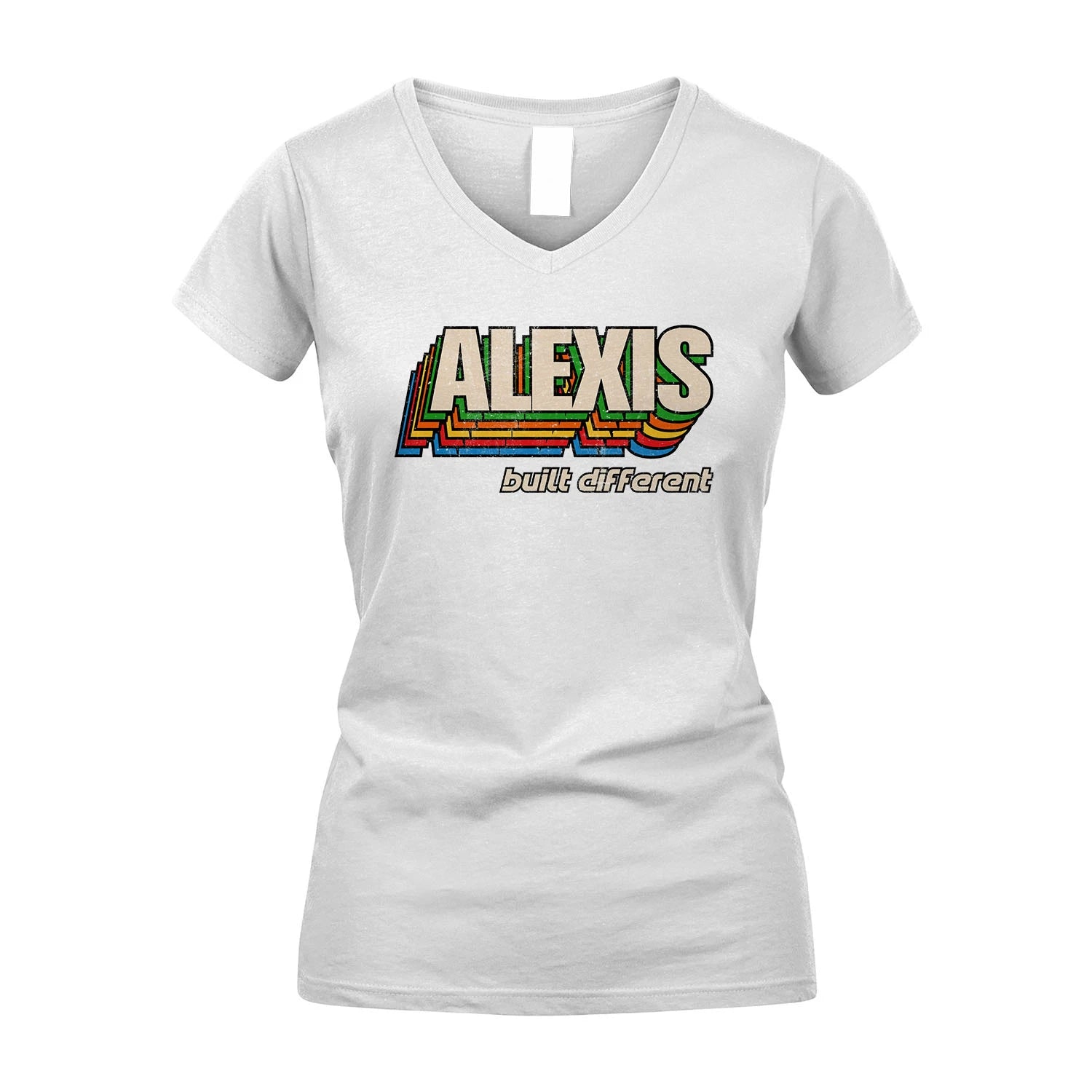 Your Name Built Different Retro Shirt ALEXIS M1-26