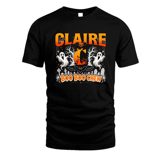 Boo Boo Crew Halloween Custom Name Shirt CLAIRE M1-28