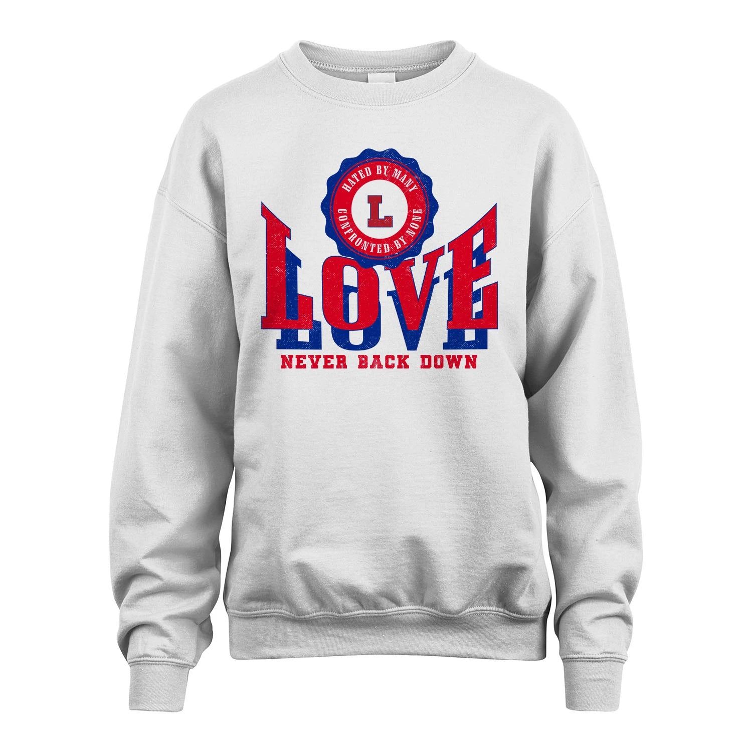 Your Name Never Back Down Shirt LOVE M1-33