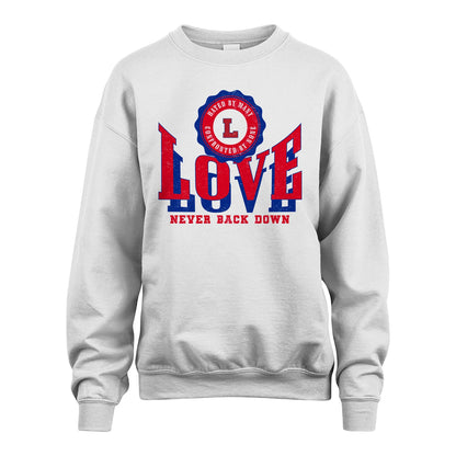 Your Name Never Back Down Shirt LOVE M1-33