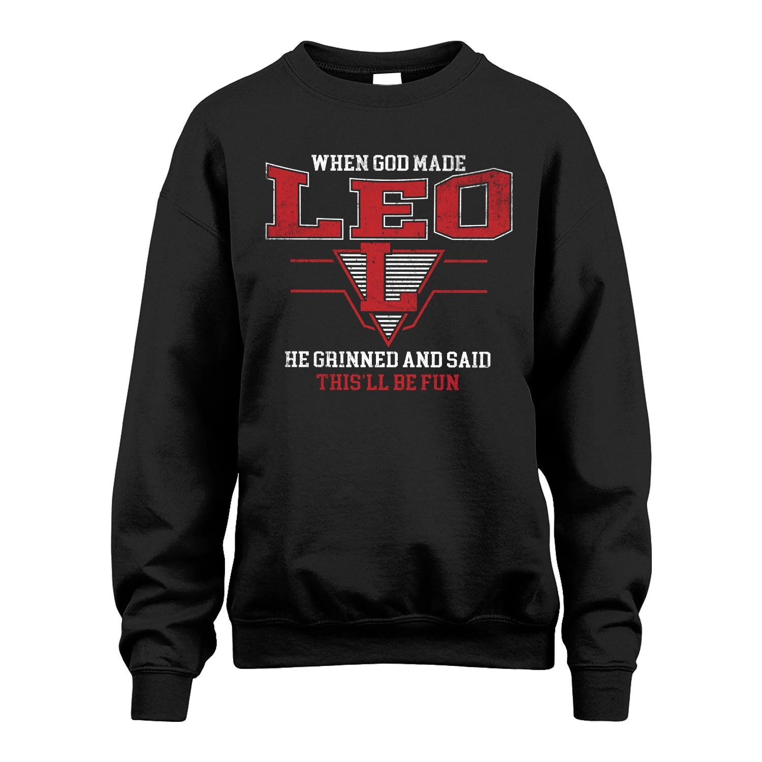 When God Made Your Name He Grinned And Said This'll Be Fun Baseball Shirt LEO M1-29