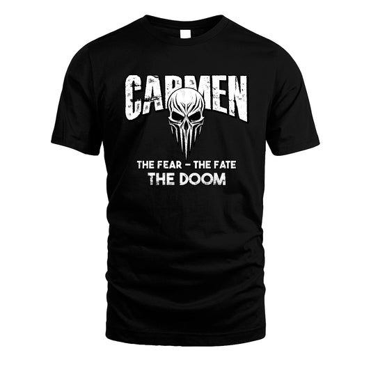 The Fear The Fate The Doom Skull Shirt CARMEN M1-39