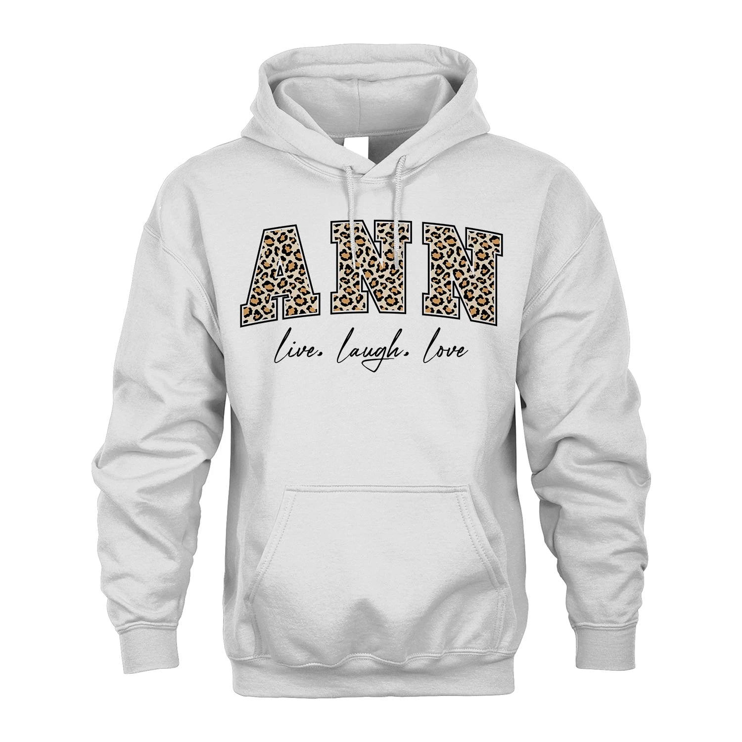 Live Laugh Love Custom Name With Leopard Pattern Shirt ANN M1-13