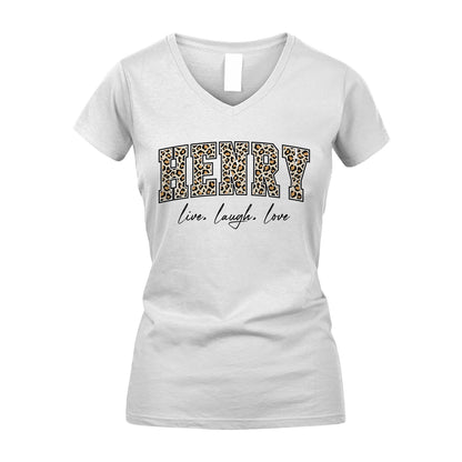 Live Laugh Love Custom Name With Leopard Pattern Shirt HENRY M1-13