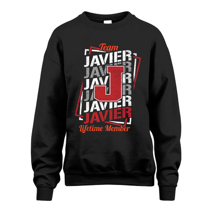 Team Your Name Lifetime Member Sporty Shirt JAVIER M1-25