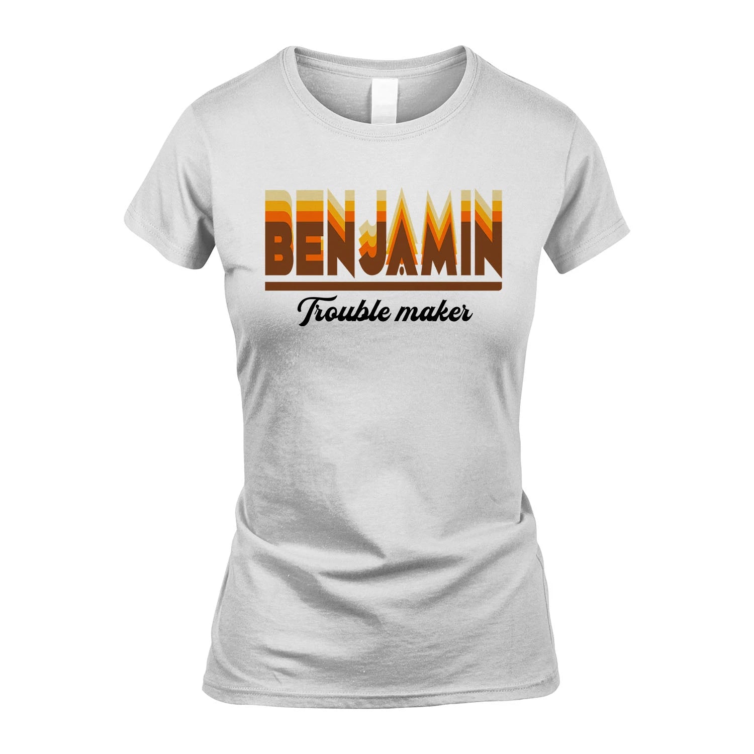 Your Name Trouble Maker Funny Shirt BENJAMIN M1-34