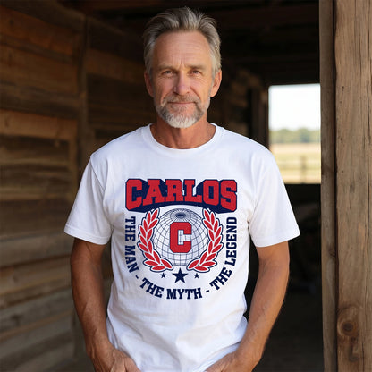 The Man The Myth The Legend Logo Shirt CARLOS M1-30