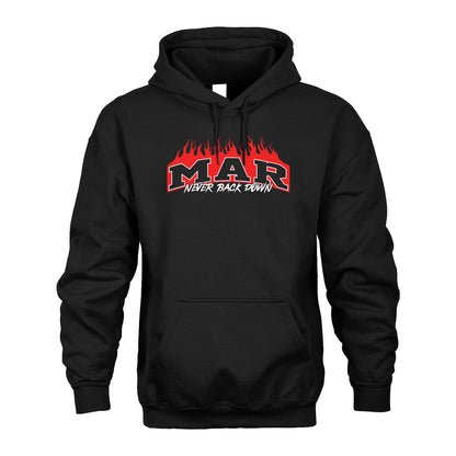 Never Back Down Your Name With Fire Shirt MAR M1-37