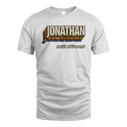 Your Name Built Different Retro Shirt JONATHAN M1-26
