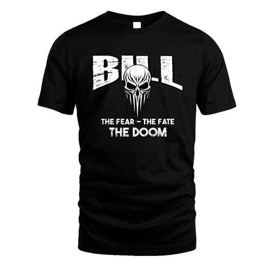 The Fear The Fate The Doom Skull Shirt BILL M1-39