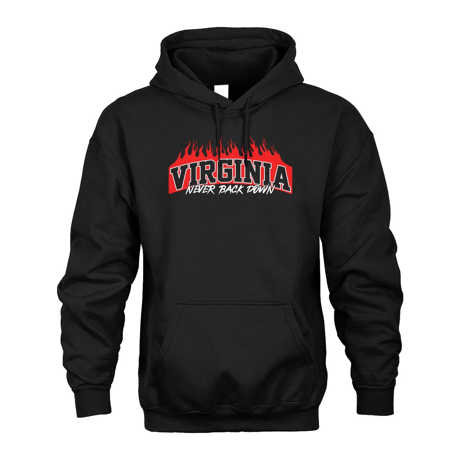 Never Back Down Your Name With Fire Shirt VIRGINIA M1-37