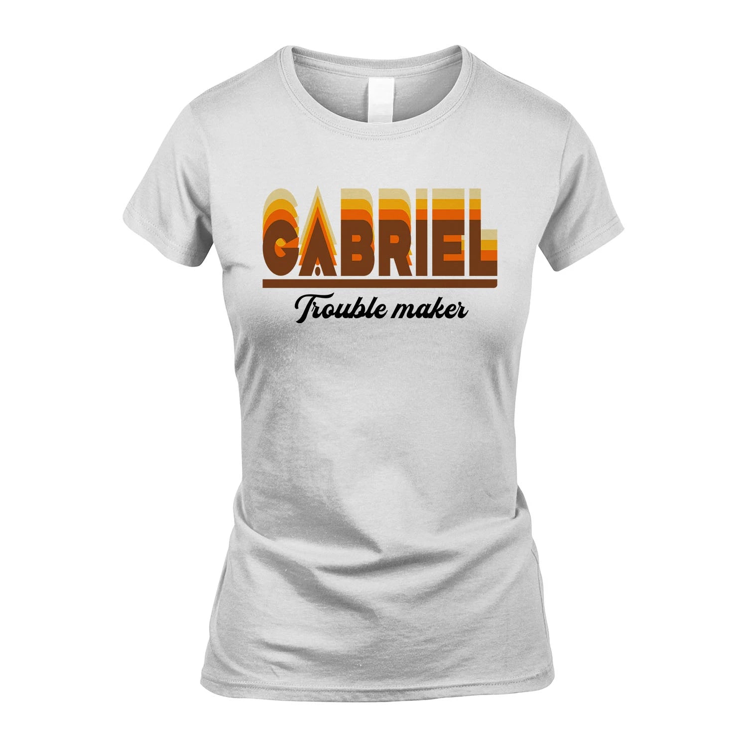 Your Name Trouble Maker Funny Shirt GABRIEL M1-34
