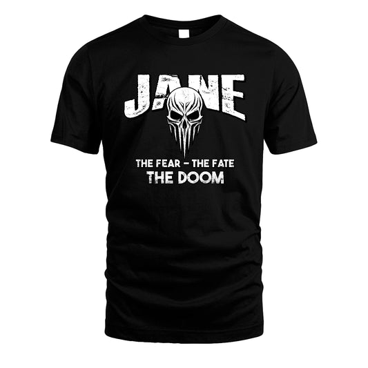 The Fear The Fate The Doom Skull Shirt JANE M1-39