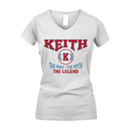 The Man The Myth The Legend Jet Style Shirt KEITH M1-9