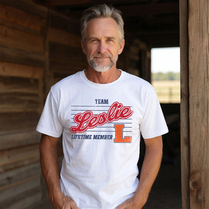 Team Your Name Lifetime Member Vintage Shirt LESLIE M1-24