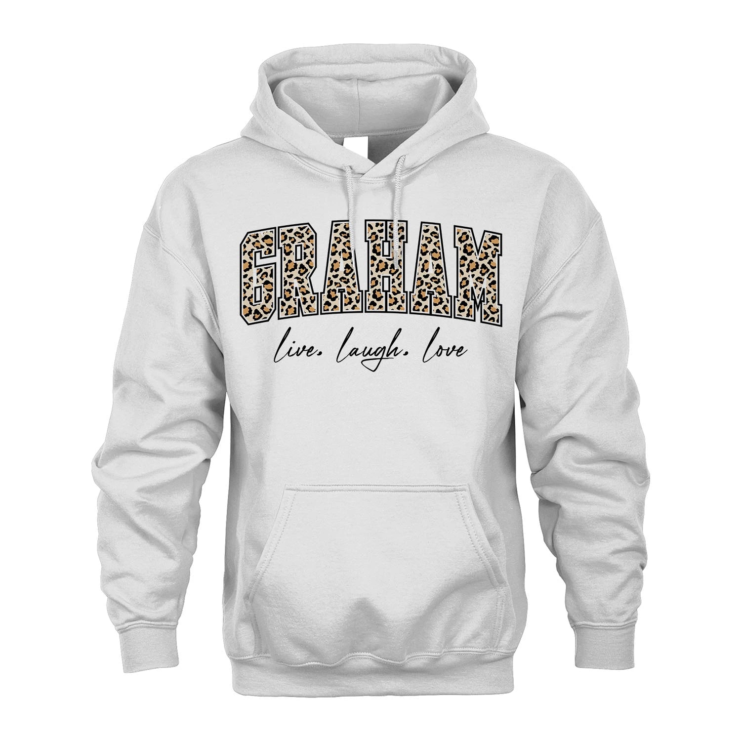 Live Laugh Love Custom Name With Leopard Pattern Shirt GRAHAM M1-13