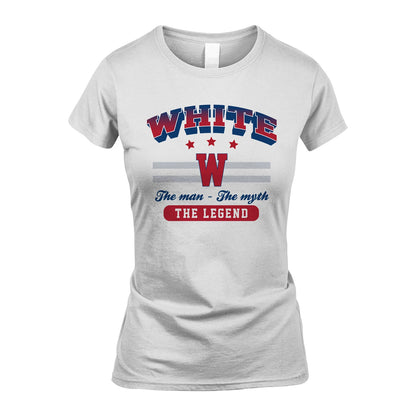 The Man The Myth The Legend With Your Name Shirt WHITE M1-35