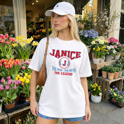 The Man The Myth The Legend Jet Style Shirt JANICE M1-9